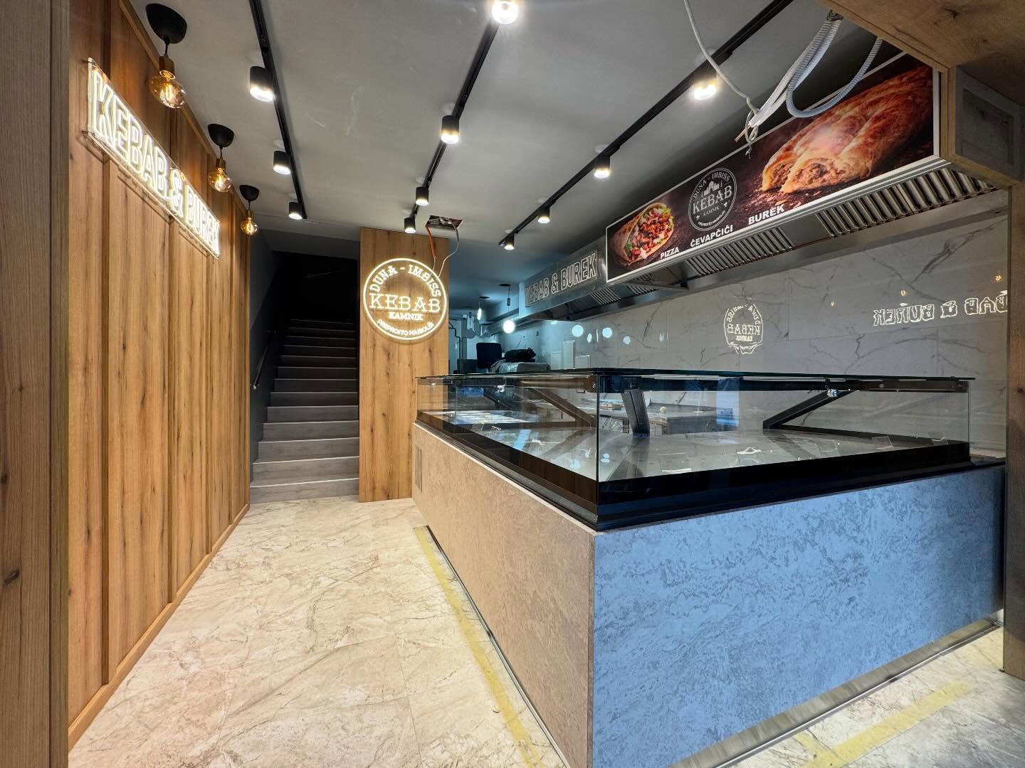 Kebab & Burek Kamnik – pult i vitrina po mjeri