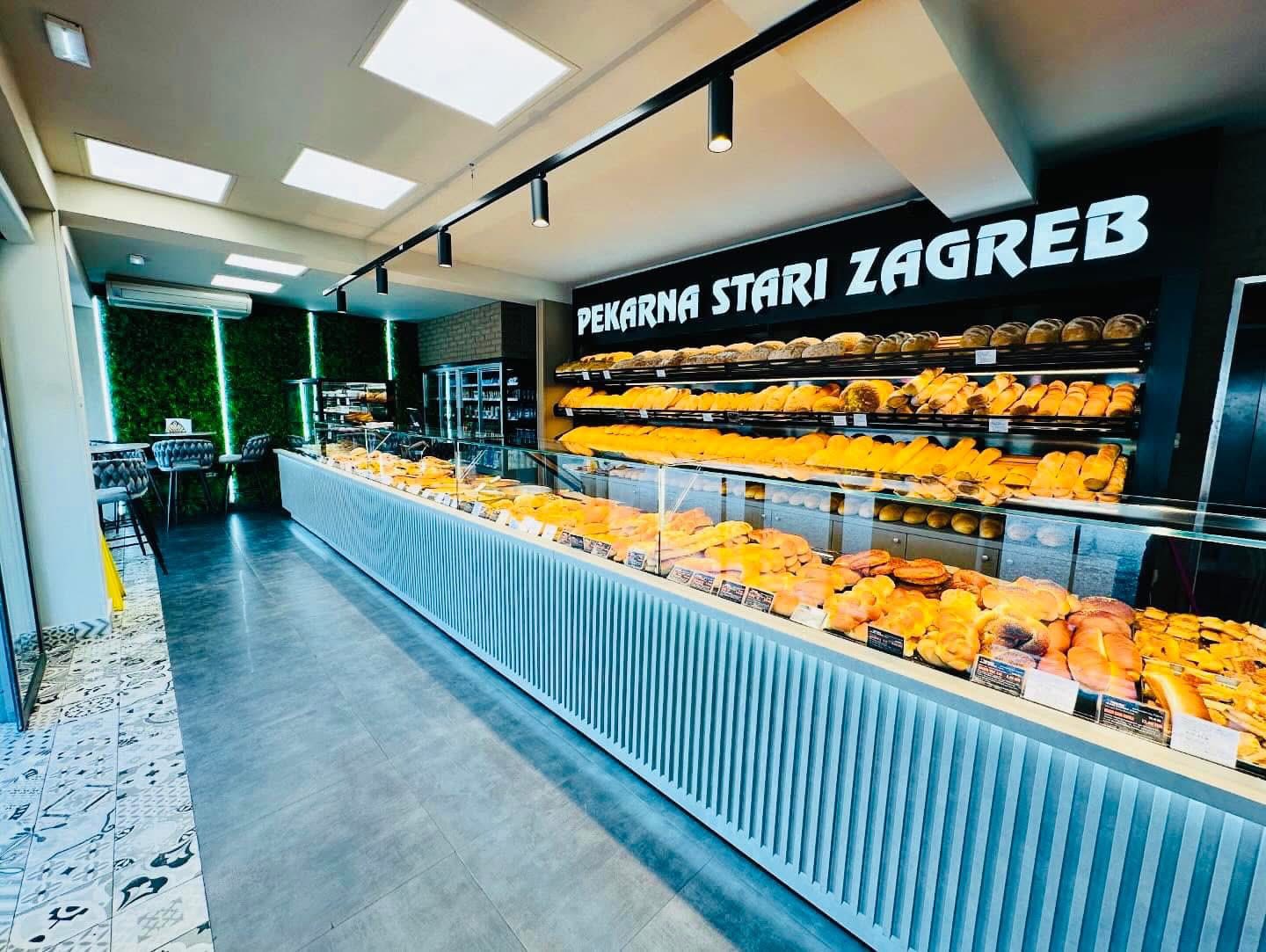 Pekarna Stari Zagreb – prodajni prostor sa stalažama